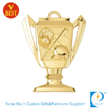 Medalla de encargo de la taza de béisbol del metal 3D del premio de la alta calidad con el chapado en oro